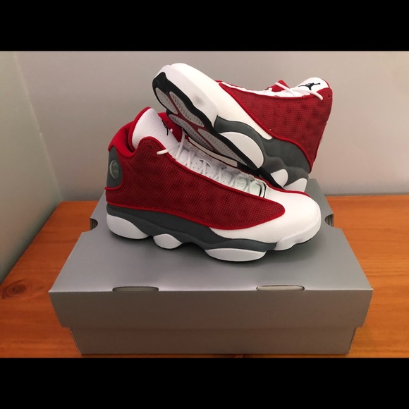 nike air jordan retro 13 red flint grey